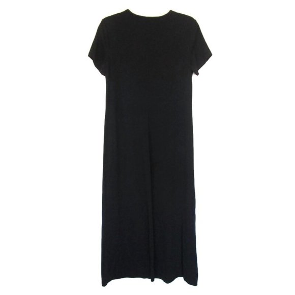 grunge 1990s vintage black maxi gothic lands end dress size small 6 8 - Picture 4 of 4